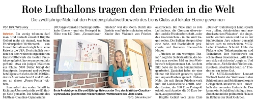 Artikel Friedensplakatwettbewerb 2024