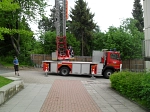 Feuerwehr mit Drehleiter
