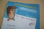 Urkunde Informatik-Biber Urkunde Informarik-Biber